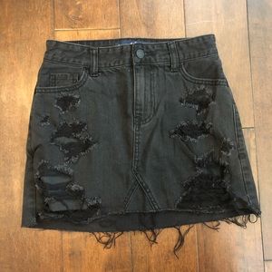 Hollister Black Denim Skirt